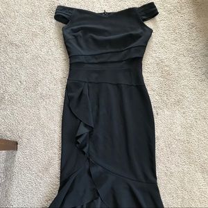 Black off the shoulder dress